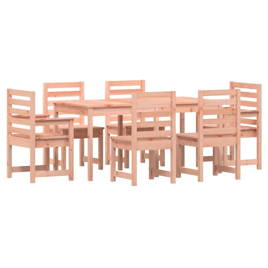 Ensemble à manger de jardin 7 pcs bois massif Douglas - 5