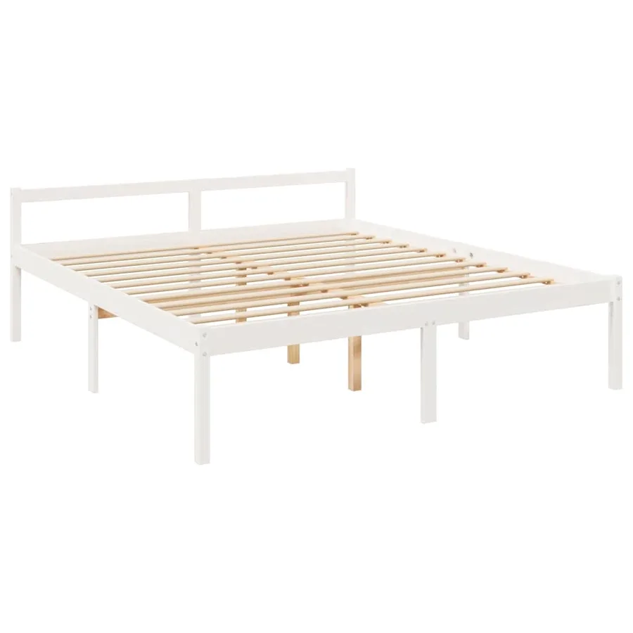 Lit pour personne âgée sans matelas blanc 180x200 cm - 3