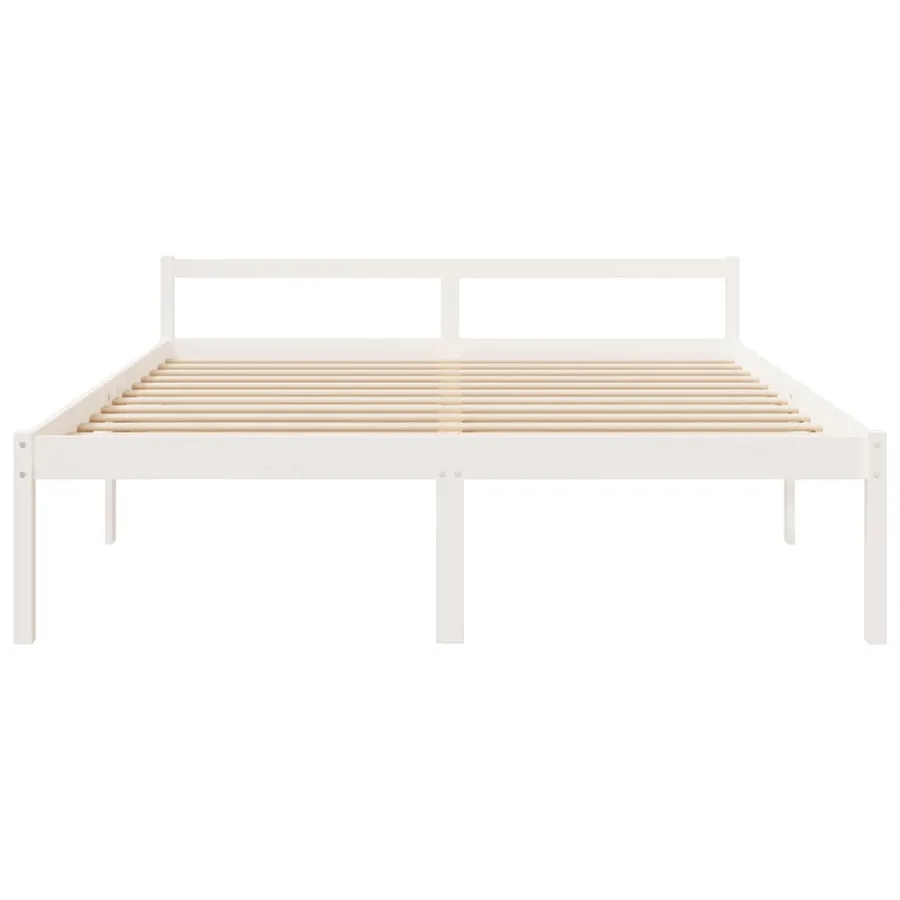 Lit pour personne âgée sans matelas blanc 180x200 cm - 4