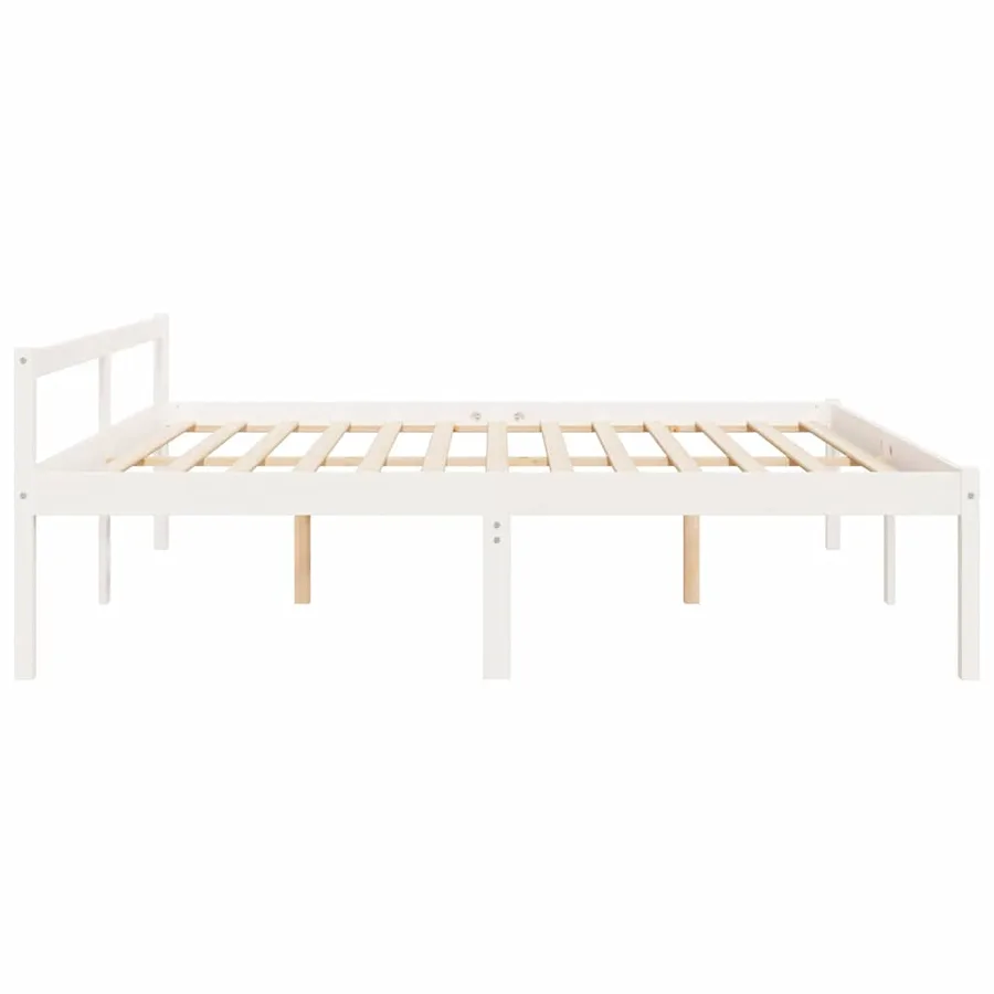 Lit pour personne âgée sans matelas blanc 180x200 cm - 5