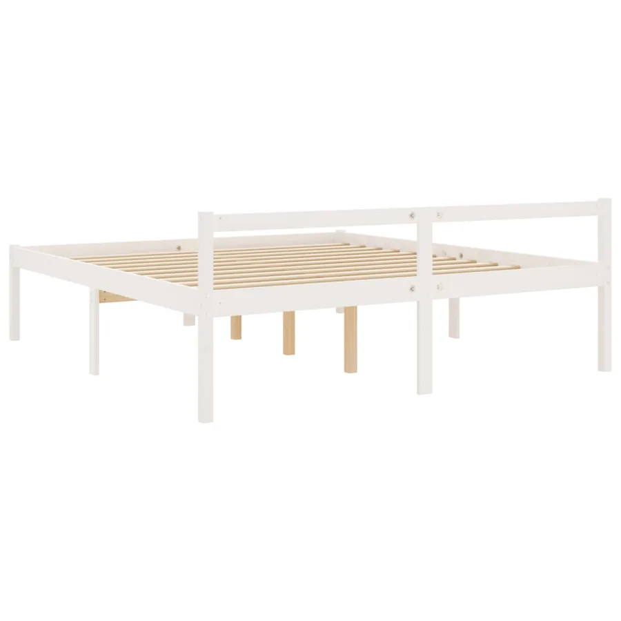 Lit pour personne âgée sans matelas blanc 180x200 cm - 6