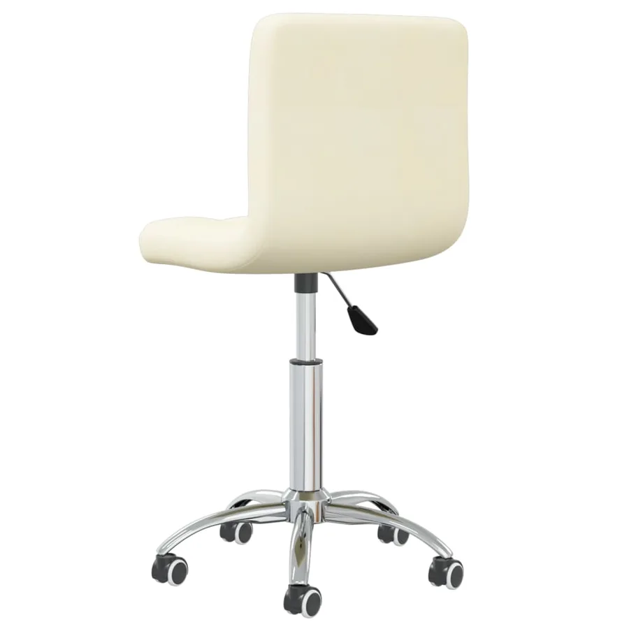 Chaise pivotante de salle à manger Crème Tissu - 4