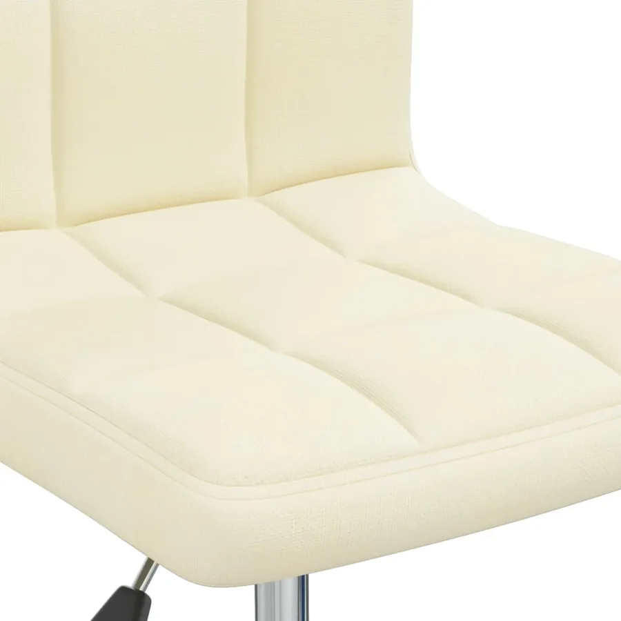 Chaise pivotante de salle à manger Crème Tissu - 7