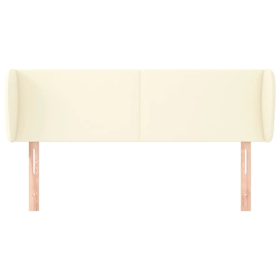 Tête de lit avec oreilles Crème 147x23x78/88 cm Similicuir - 3