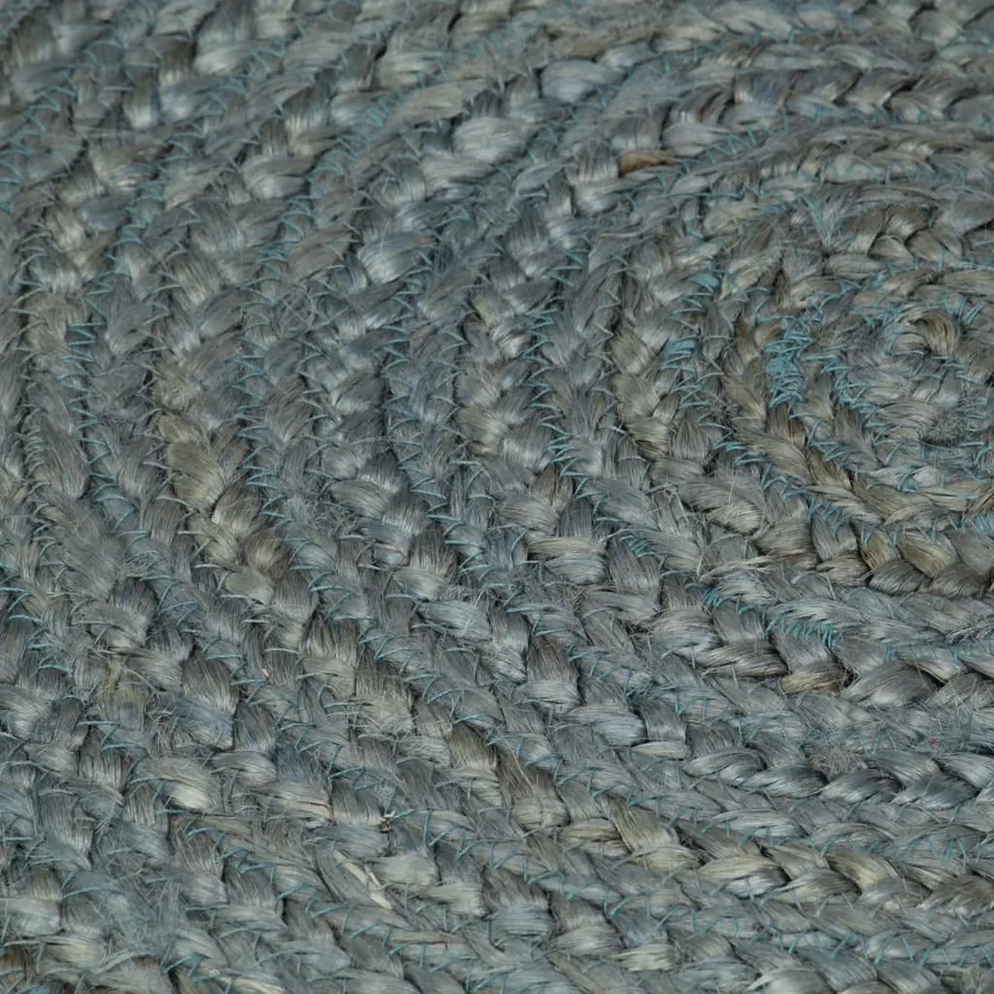 Tapis fait à la main Jute Rond 240 cm Vert olive - 4