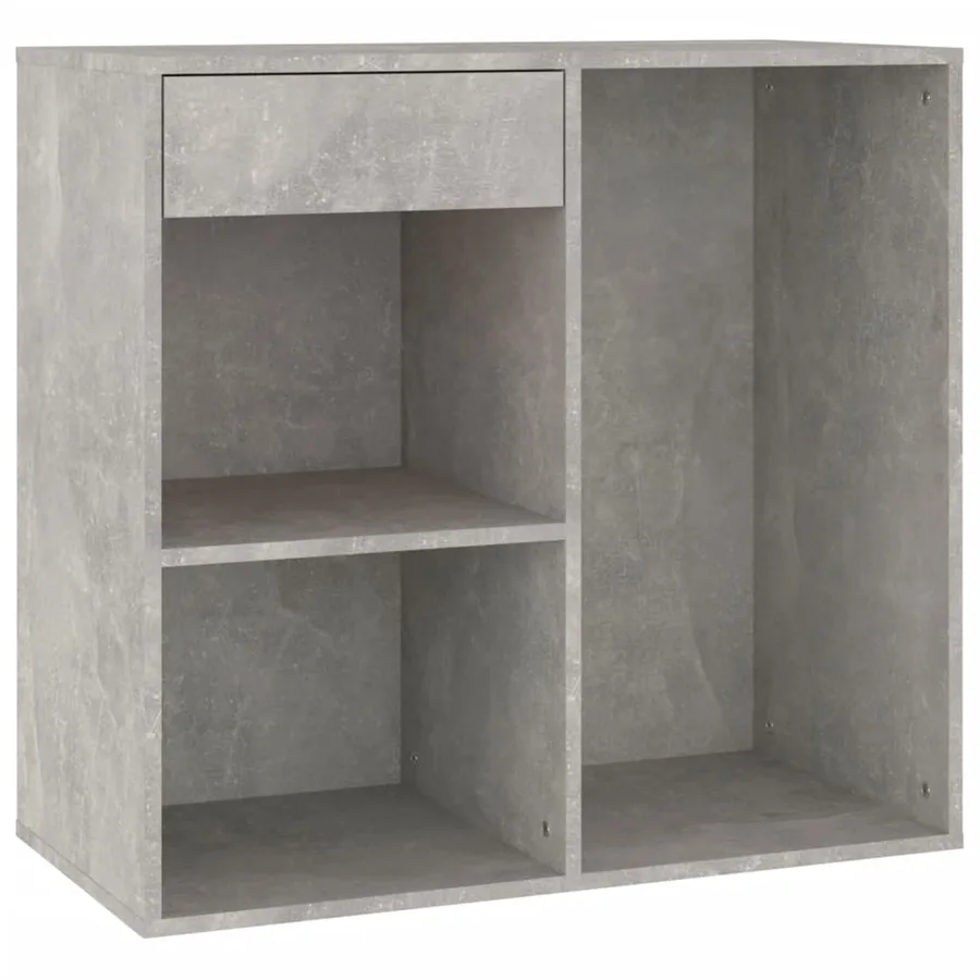 Armoire à cosmétiques Gris béton 80x40x75 cm Bois d'ingénierie - 2