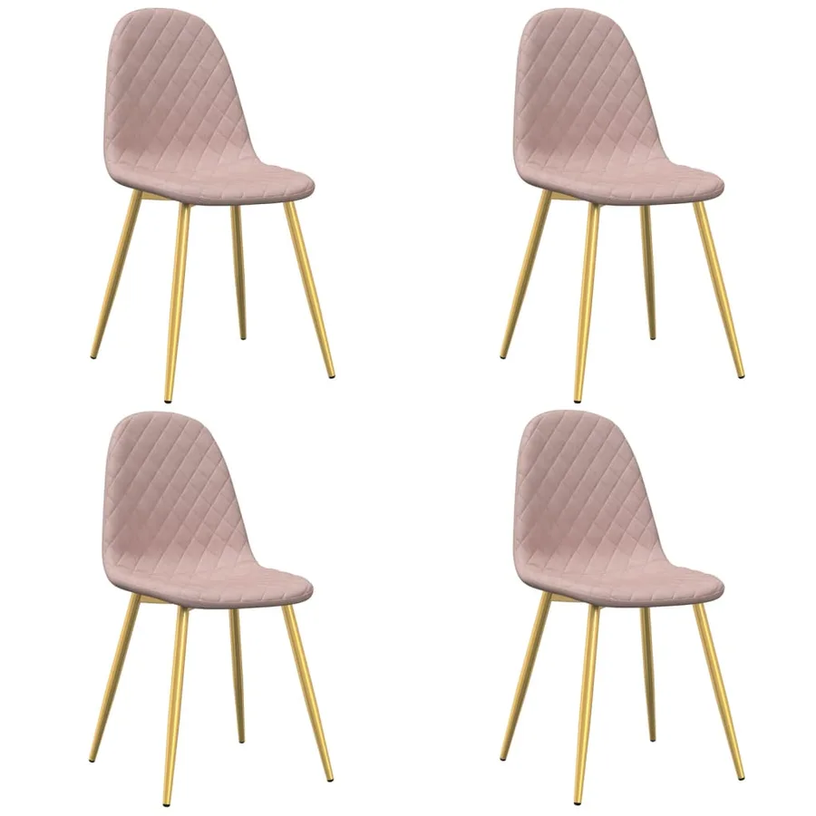Chaises à manger lot de 4 Rose Velours - 2