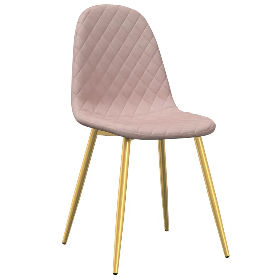 Chaises à manger lot de 4 Rose Velours - 3