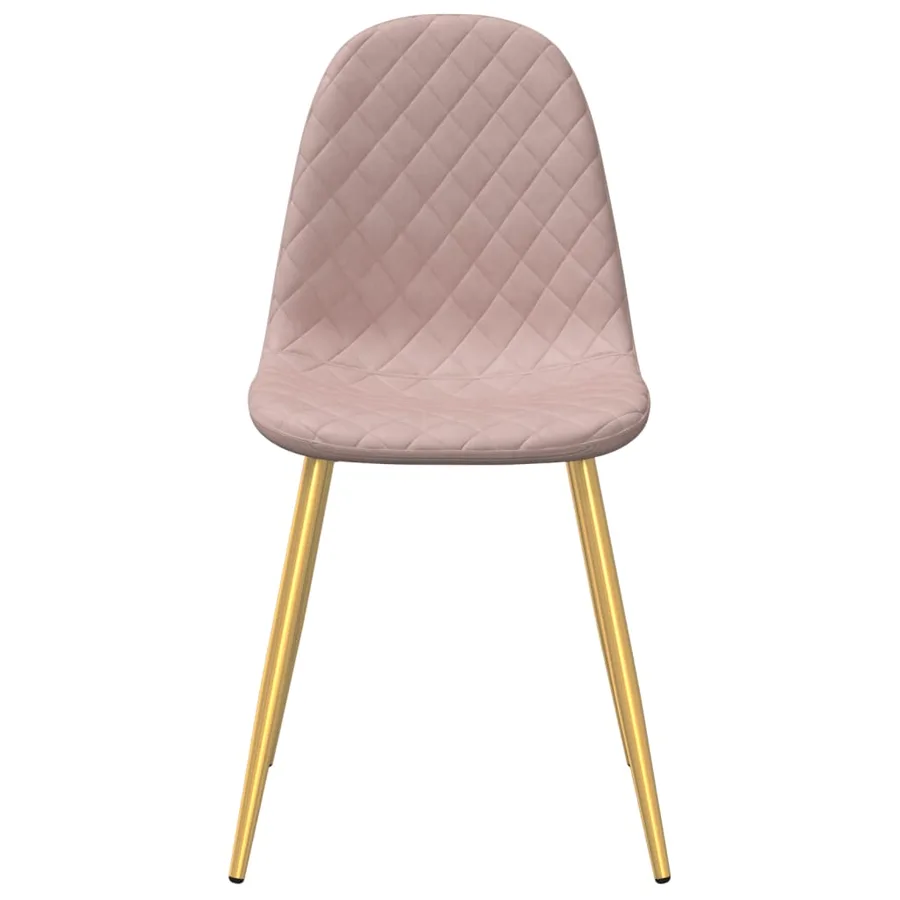 Chaises à manger lot de 4 Rose Velours - 4