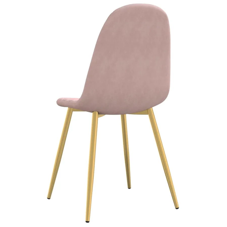 Chaises à manger lot de 4 Rose Velours - 6