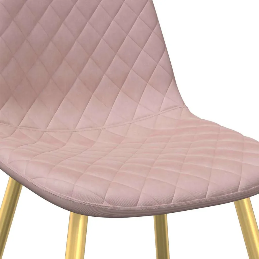 Chaises à manger lot de 4 Rose Velours - 7