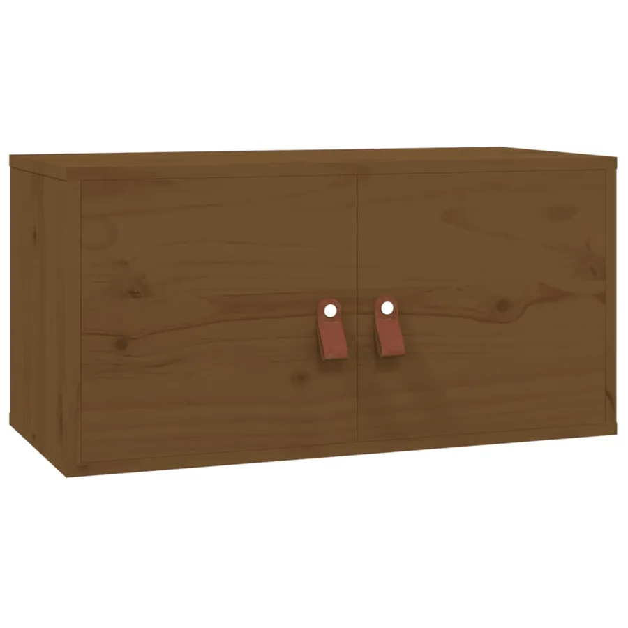 Armoires murales 2pcs Marron miel 60x30x30cm Bois de pin massif - 4