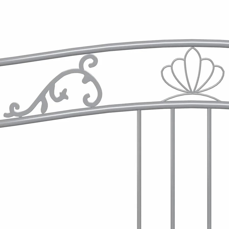 Cadre de canapé-lit sans matelas gris métal 90x200 cm - 9