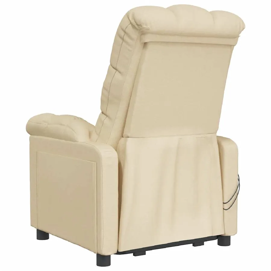 Fauteuil électrique de massage Crème Tissu - 6