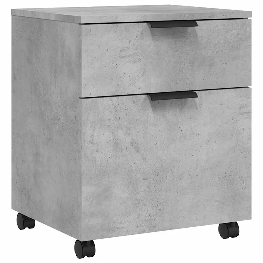 Classeur mobile avec roues Gris béton 45x38x54 cm - 2