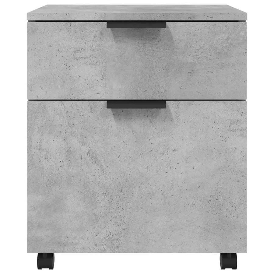 Classeur mobile avec roues Gris béton 45x38x54 cm - 3