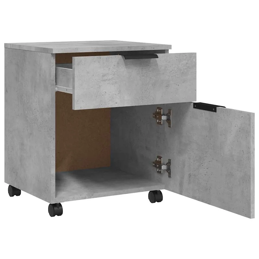 Classeur mobile avec roues Gris béton 45x38x54 cm - 4