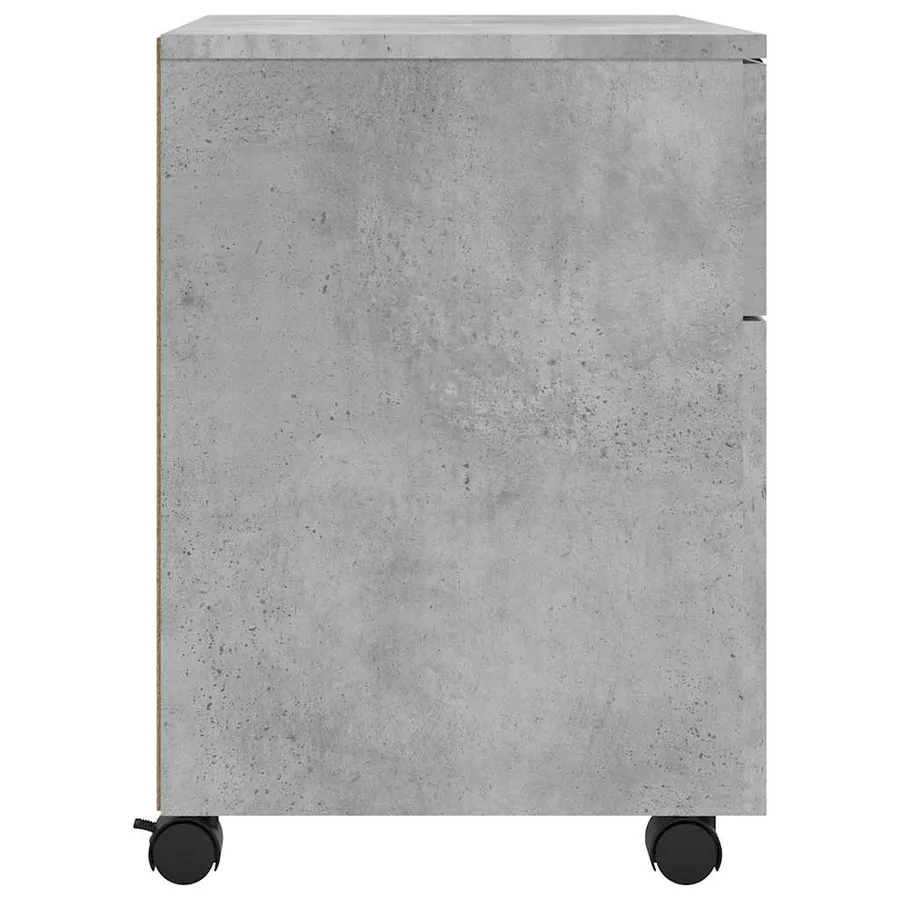 Classeur mobile avec roues Gris béton 45x38x54 cm - 5