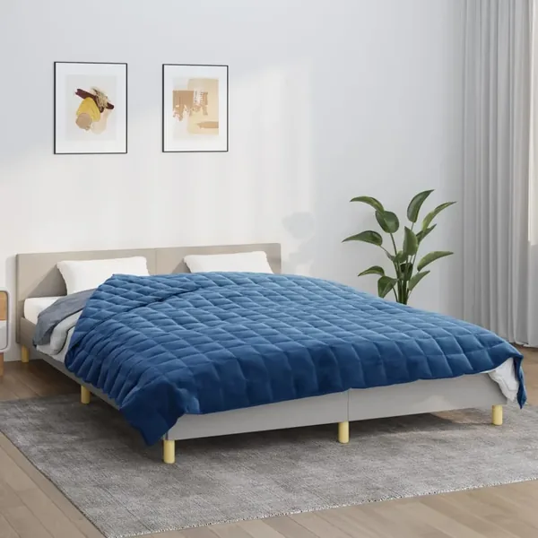 Couverture lestée Bleu 220x230 cm 11 kg Tissu