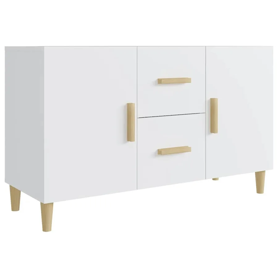 Buffet blanc 100x36x60 cm bois d'ingénierie - 2