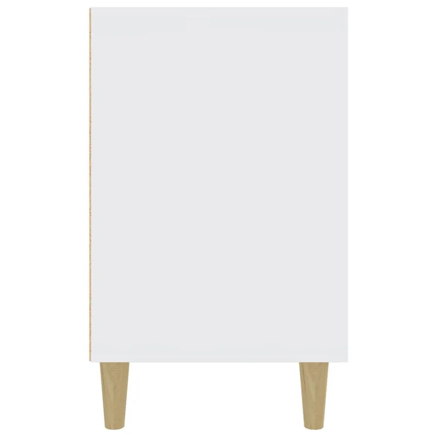 Buffet blanc 100x36x60 cm bois d'ingénierie - 4
