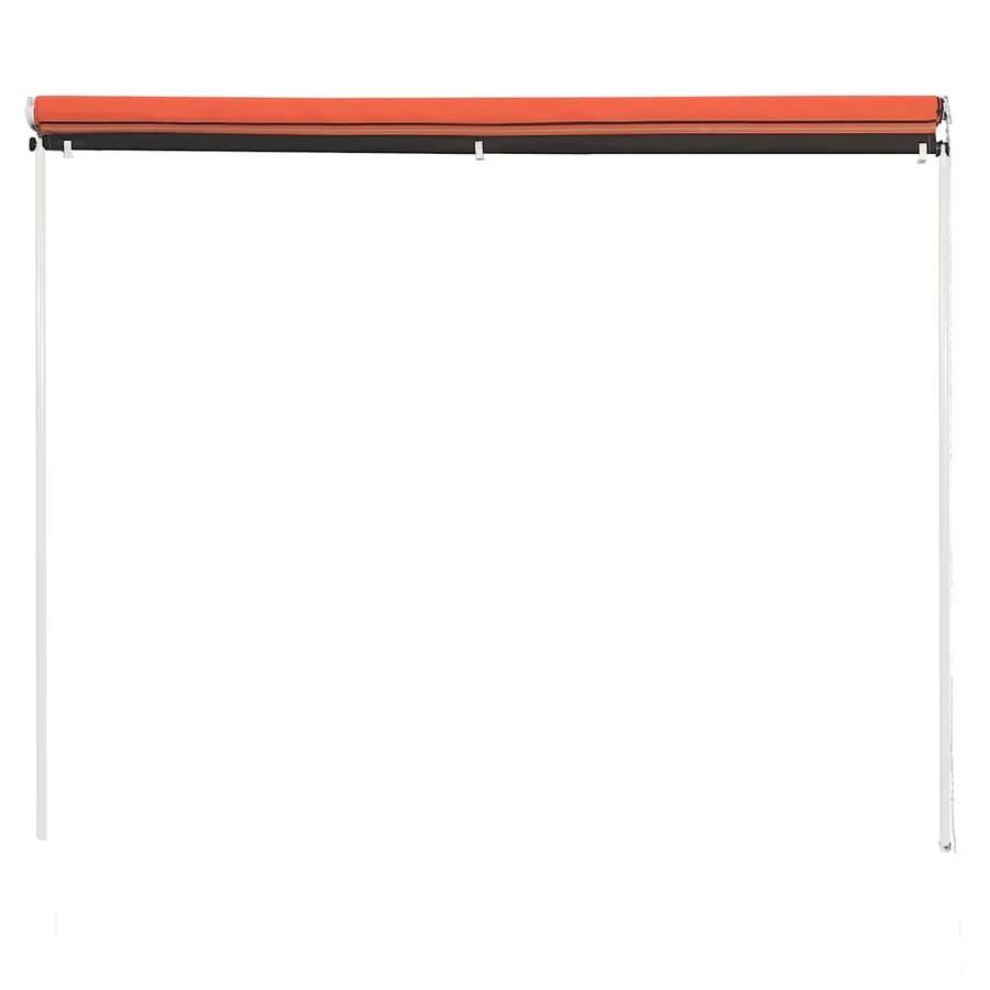 Auvent rétractable 350x150 cm Orange et marron - 4