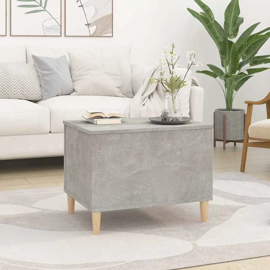 Table basse Gris béton 60x44,5x45 cm Bois d'ingénierie - 3
