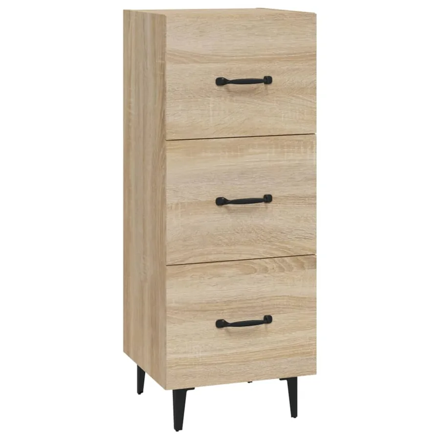Buffet Chêne sonoma 34,5x34x90 cm Bois d'ingénierie - 2