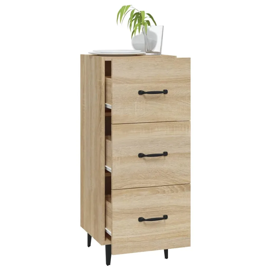 Buffet Chêne sonoma 34,5x34x90 cm Bois d'ingénierie - 4