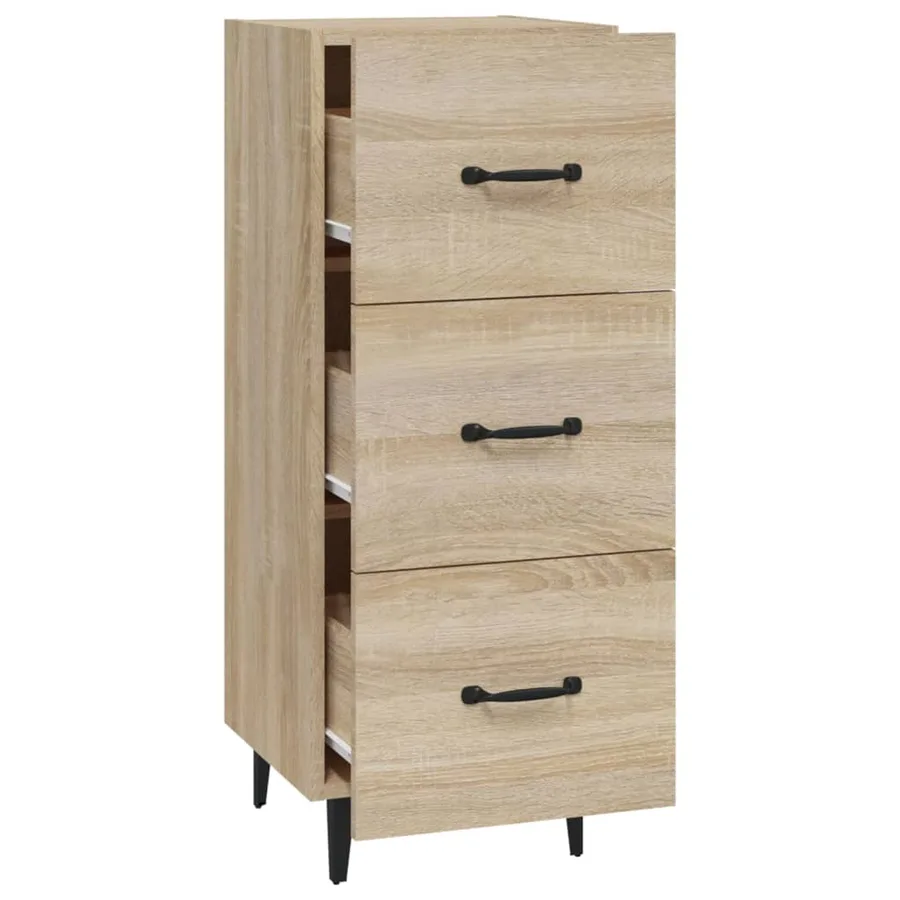 Buffet Chêne sonoma 34,5x34x90 cm Bois d'ingénierie - 6