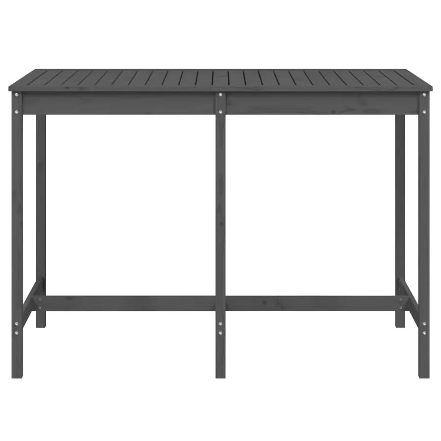 Table de jardin gris 159,5x82,5x110 cm bois massif de pin - 4
