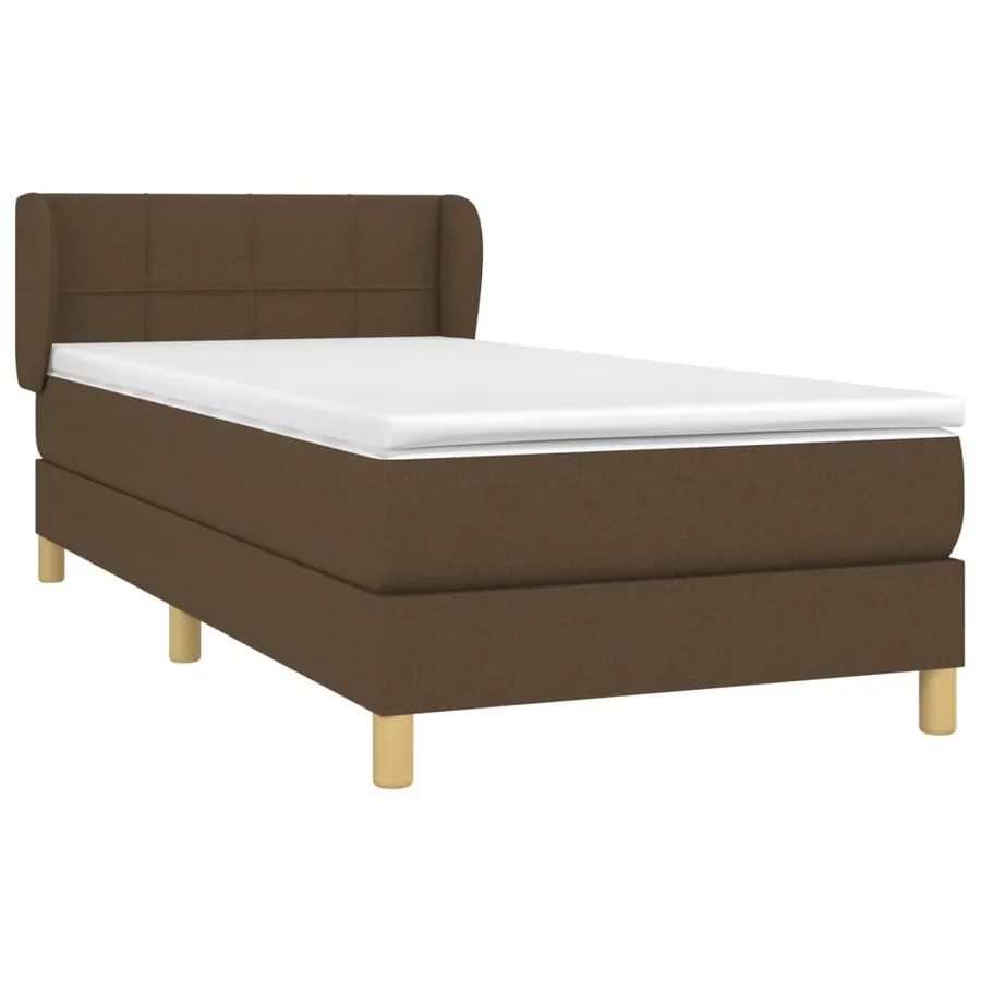 Sommier à lattes de lit avec matelas Marron foncé 80x200 cm - 3
