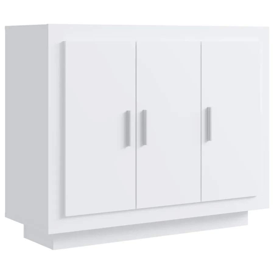 Buffet blanc 92x35x75 cm bois d’ingénierie - 2