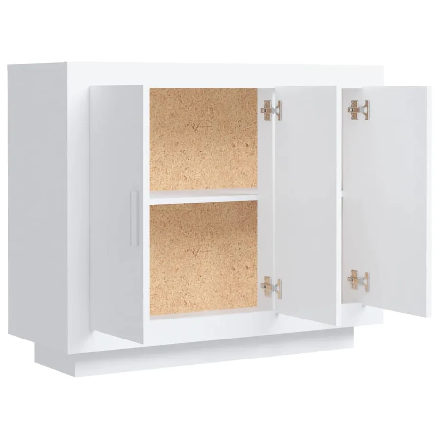 Buffet blanc 92x35x75 cm bois d’ingénierie - 7