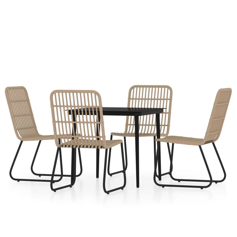 Ensemble à manger de jardin 5 pcs Chêne - 2