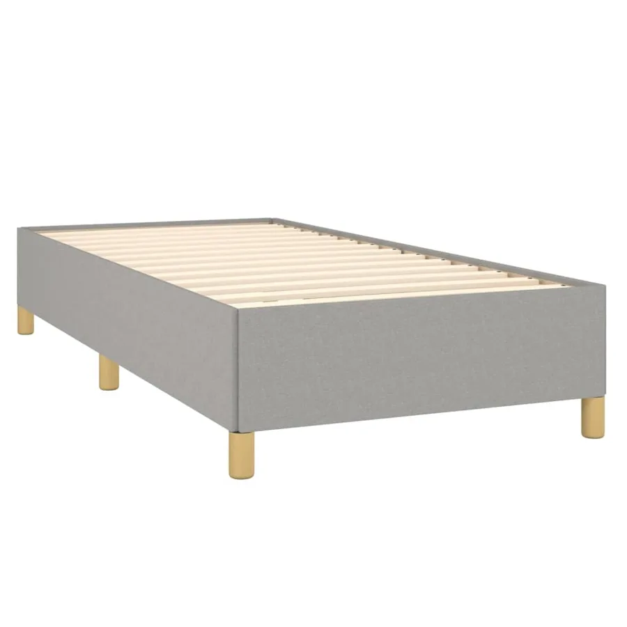 Sommier à lattes de lit avec matelas Gris clair 100x200cm Tissu - 4