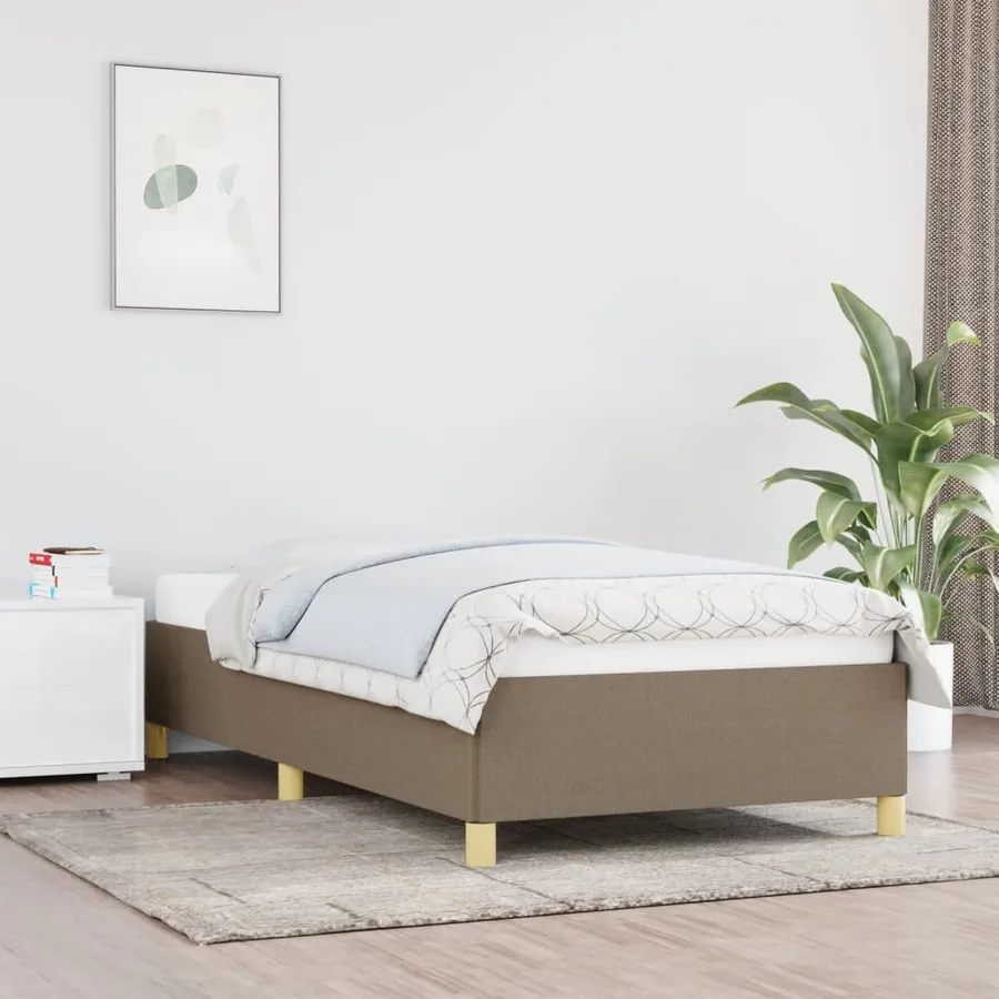 Cadre de lit sans matelas taupe 80x200 cm tissu