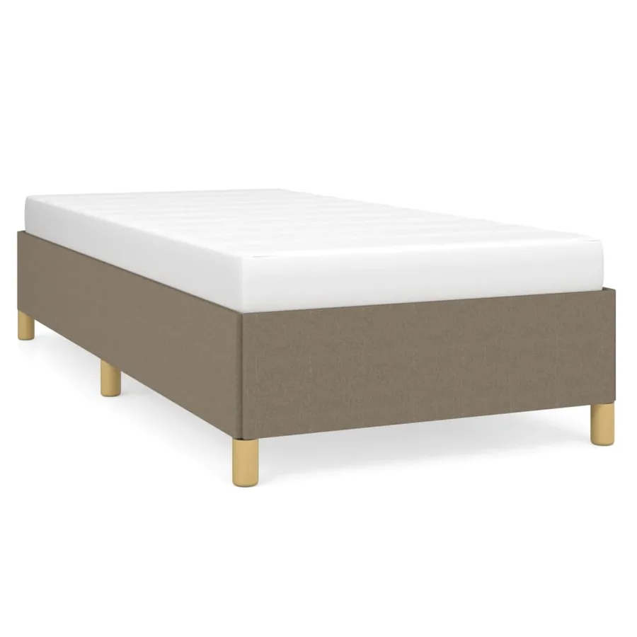 Cadre de lit sans matelas taupe 80x200 cm tissu - 2