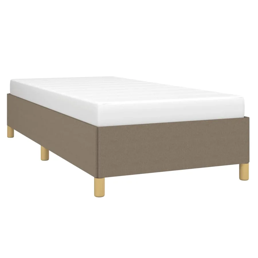 Cadre de lit sans matelas taupe 80x200 cm tissu - 3