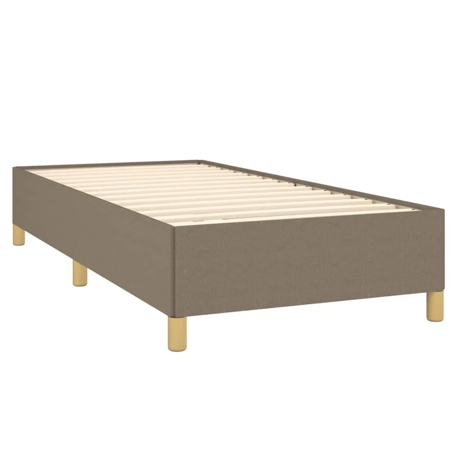 Cadre de lit sans matelas taupe 80x200 cm tissu - 4