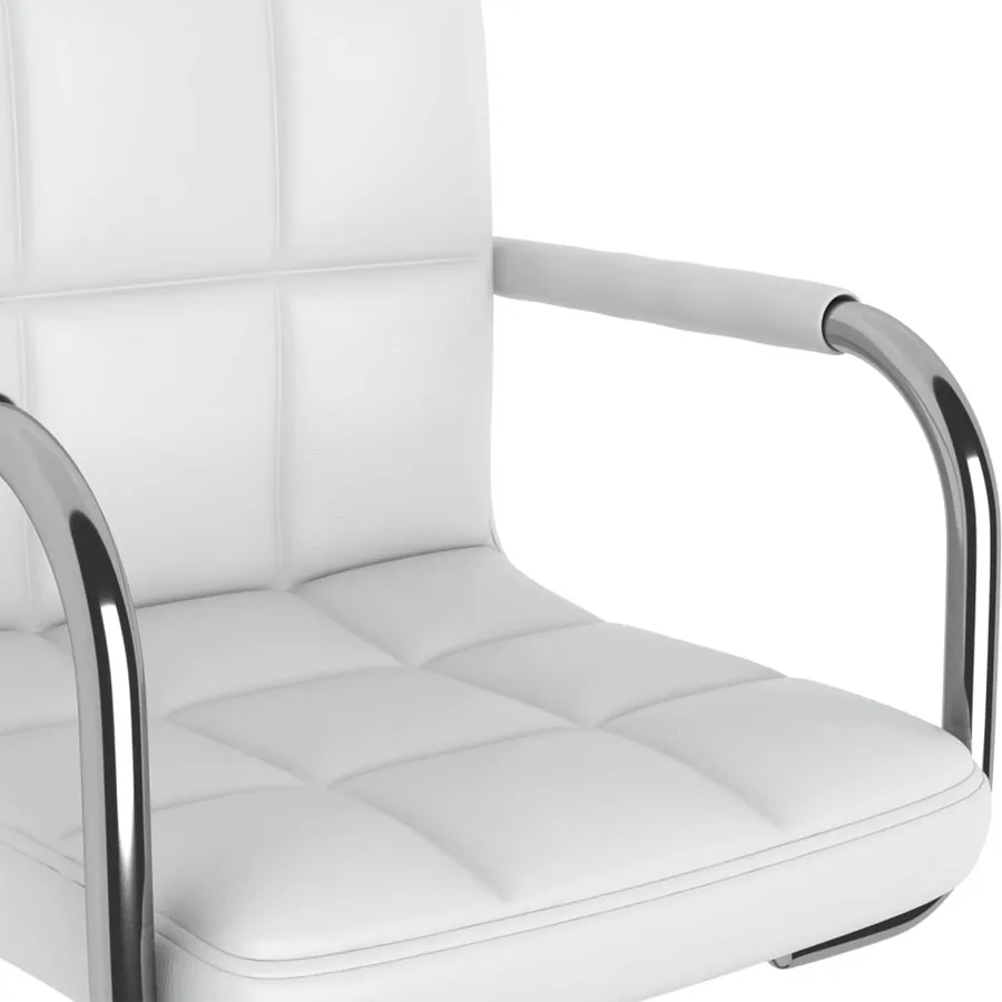 Chaise de salle à manger Blanc Similicuir - 6