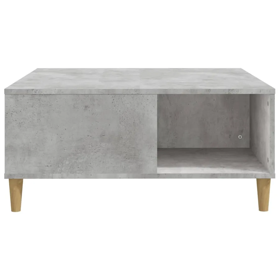 Table basse gris béton 80x80x36,5 cm bois d'ingénierie - 6