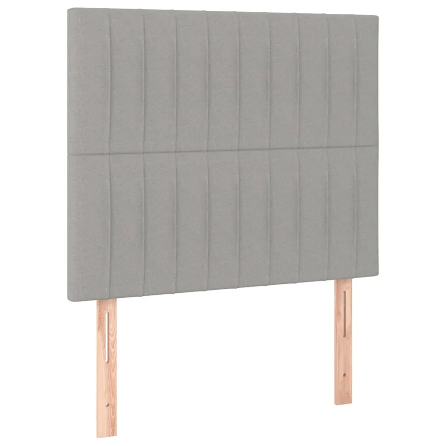 Sommier à lattes de lit et matelas et LED Gris clair 90x190 cm - 7
