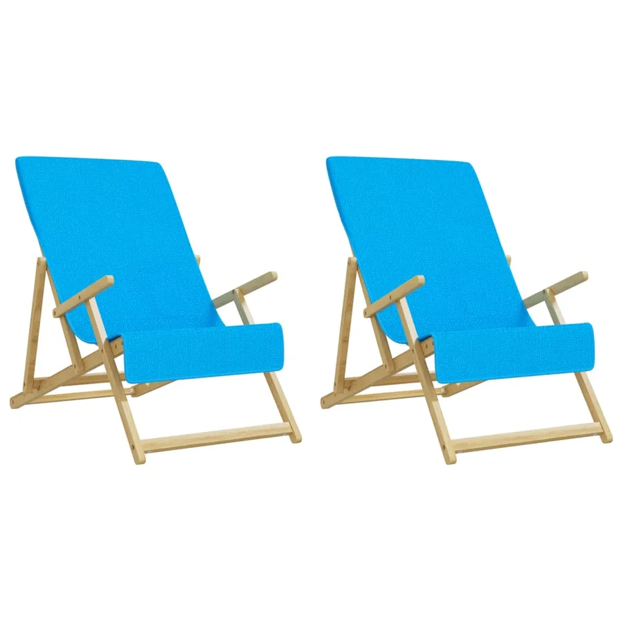 Serviettes de plage 2 pcs turquoise 60x135 cm tissu 400 GSM - 4