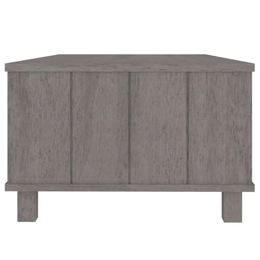 Table basse HAMAR Gris clair 100x55x35 cm Bois massif de pin - 6