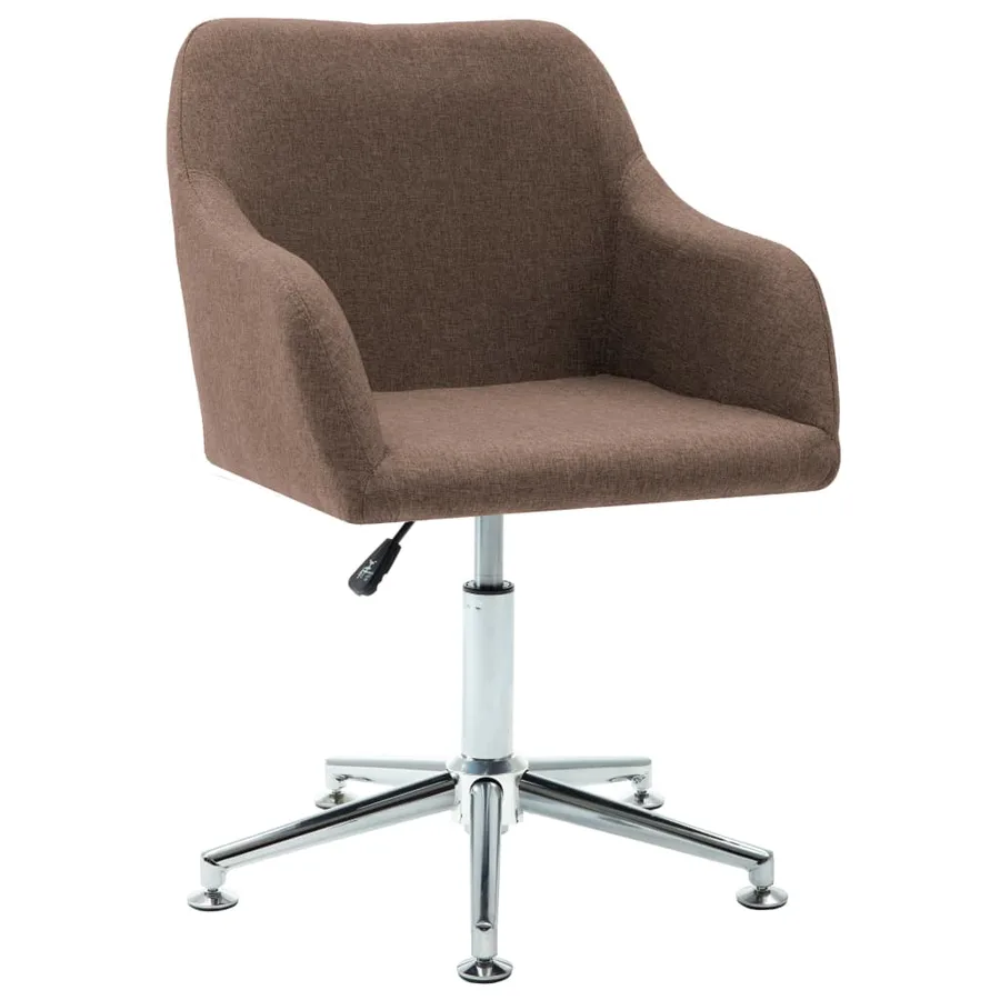 Chaises pivotantes à manger lot de 2 marron tissu - 3