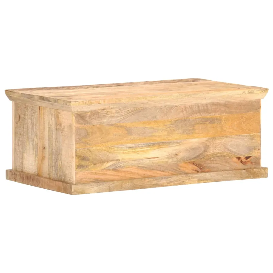 Table basse 90x50x35 cm Bois de manguier et canne naturelle - 4