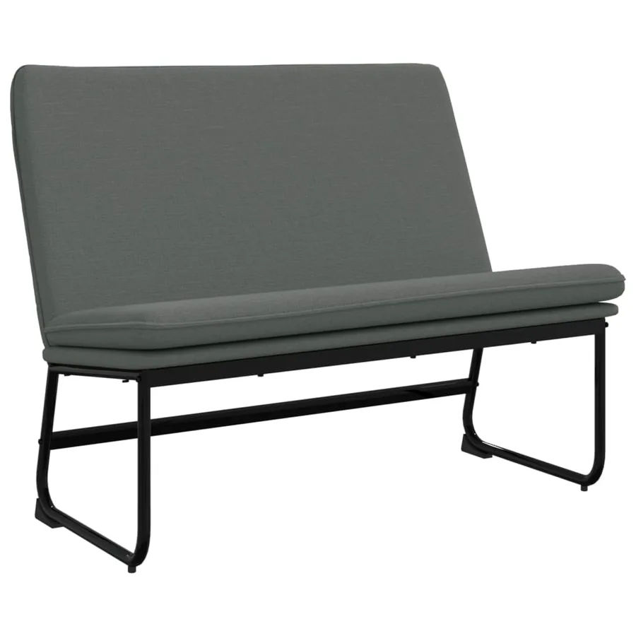 Banc Gris foncé 100x75x76 cm Tissu - 2
