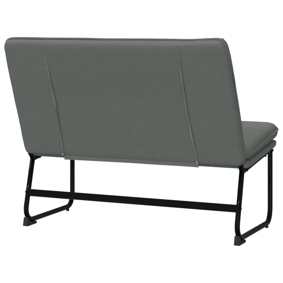 Banc Gris foncé 100x75x76 cm Tissu - 5