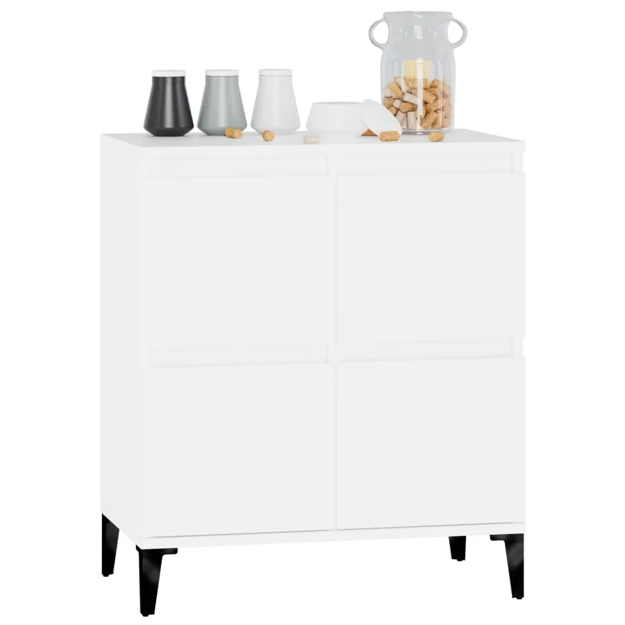 Buffet Blanc 60x35x70 cm Bois d'ingénierie - 4